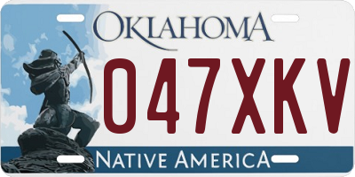 OK license plate 047XKV