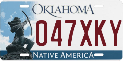 OK license plate 047XKY