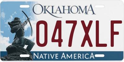 OK license plate 047XLF