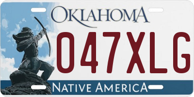 OK license plate 047XLG