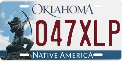 OK license plate 047XLP