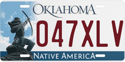 OK license plate 047XLV