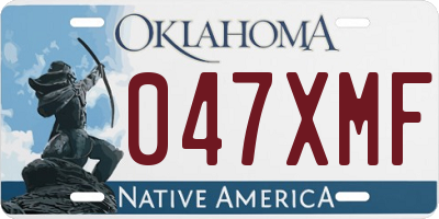 OK license plate 047XMF