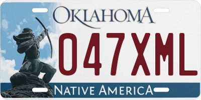 OK license plate 047XML