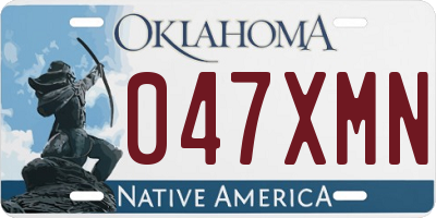 OK license plate 047XMN