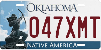 OK license plate 047XMT