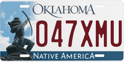 OK license plate 047XMU