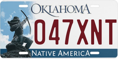 OK license plate 047XNT