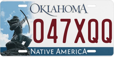 OK license plate 047XQQ