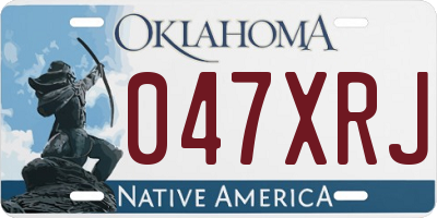 OK license plate 047XRJ