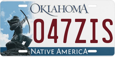 OK license plate 047ZIS