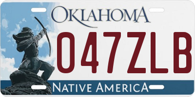 OK license plate 047ZLB