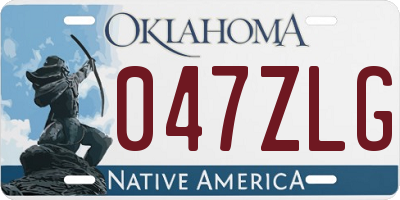 OK license plate 047ZLG