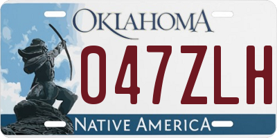 OK license plate 047ZLH