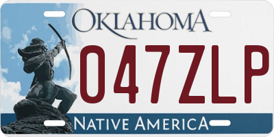 OK license plate 047ZLP