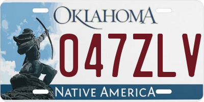 OK license plate 047ZLV