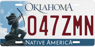 OK license plate 047ZMN