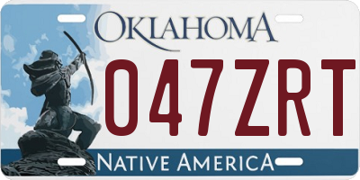 OK license plate 047ZRT