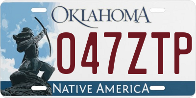 OK license plate 047ZTP