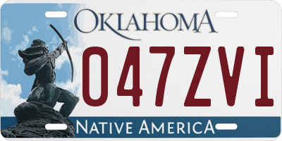 OK license plate 047ZVI