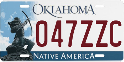 OK license plate 047ZZC