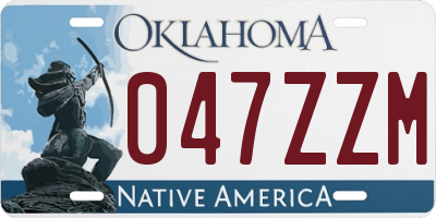 OK license plate 047ZZM