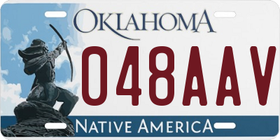 OK license plate 048AAV