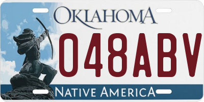 OK license plate 048ABV