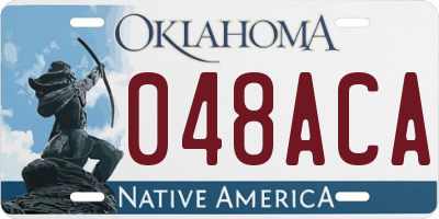 OK license plate 048ACA