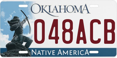 OK license plate 048ACB