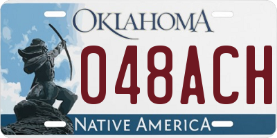 OK license plate 048ACH