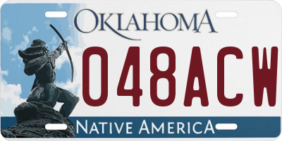 OK license plate 048ACW