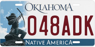 OK license plate 048ADK