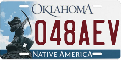 OK license plate 048AEV