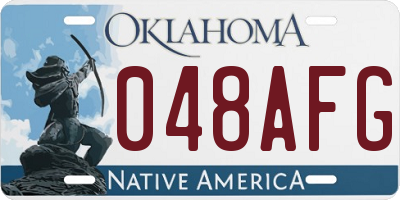 OK license plate 048AFG