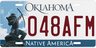 OK license plate 048AFM