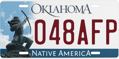 OK license plate 048AFP