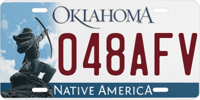 OK license plate 048AFV