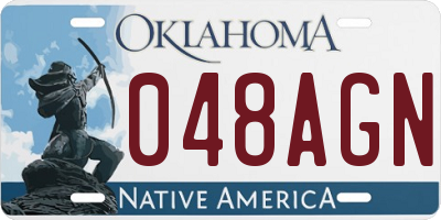 OK license plate 048AGN