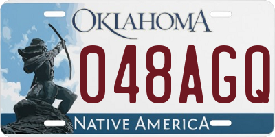 OK license plate 048AGQ