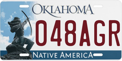 OK license plate 048AGR
