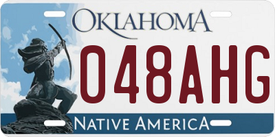 OK license plate 048AHG