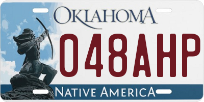 OK license plate 048AHP