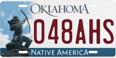 OK license plate 048AHS