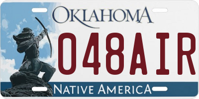 OK license plate 048AIR