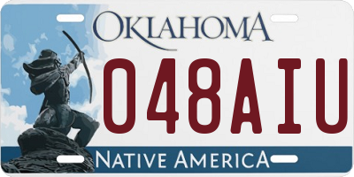 OK license plate 048AIU