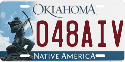 OK license plate 048AIV