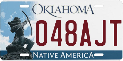 OK license plate 048AJT