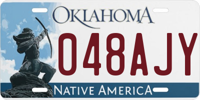 OK license plate 048AJY