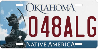 OK license plate 048ALG